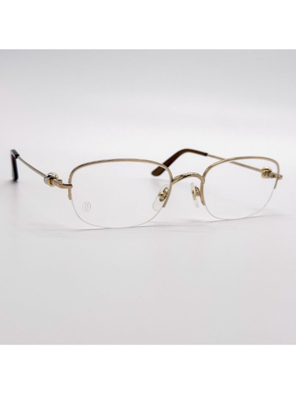 New Cartier CT0374O 001 Gold Women Eyeglasses Authentic